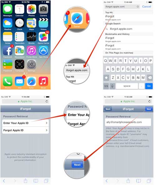 如何在iphone或者ipad上面重置被忘记的icloud 、itunes和应用商店